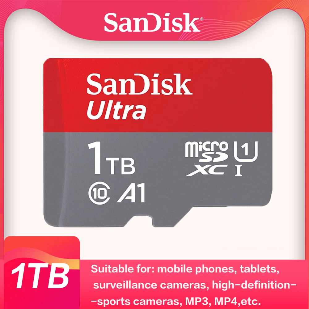 SanDisk Memory Card Ultra A1 1TB 64GB 128GB 256GB 400GB 512GB SDXC UHS-I Class10 120M/s micro SD 16GB 32GB TF carto memoria | Компьютеры и