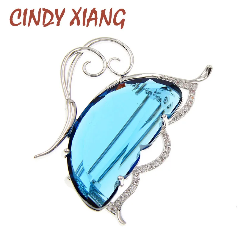 Женская Брошь бабочка CINDY XIANG свадебная брошь из меди и фианита|Броши| |