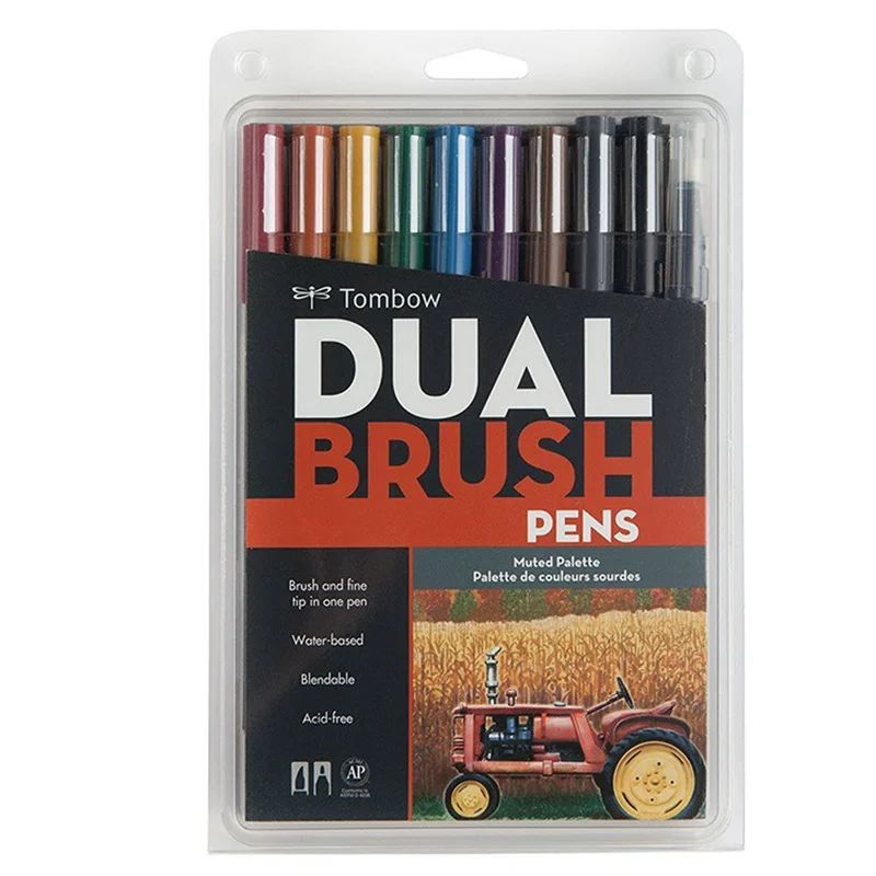 

Dual Brush Pen Art Markers Calligraphy Drawing Pen Set Bright Blendable Brush Fine Tip Watercolor lettering