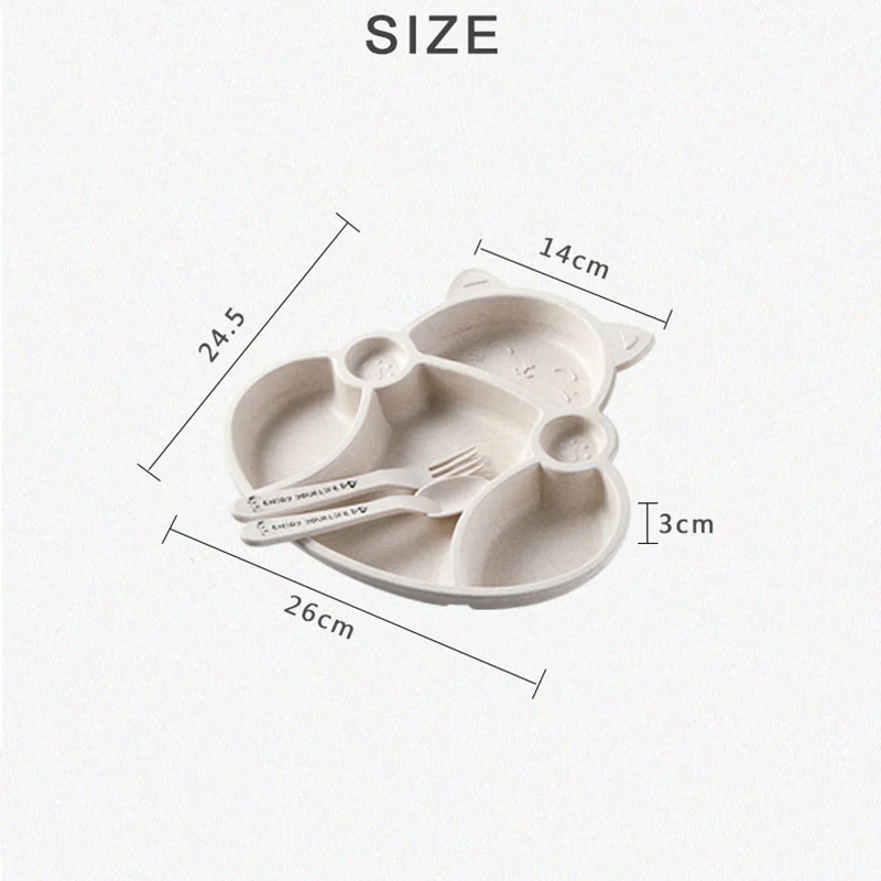 3 шт./компл. детский набор посуды для кормления детей тарелка Ложка Вилка