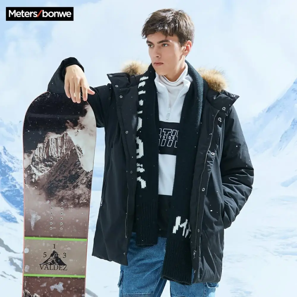 Metersbonwe мужские парки толстый пуховик верхняя одежда средней длины пуховое пальто
