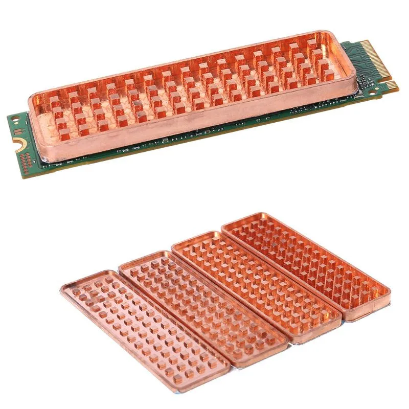 Медный NVME NGFF M.2 радиатор 2280 SSD металлический лист теплопроводность силиконовая
