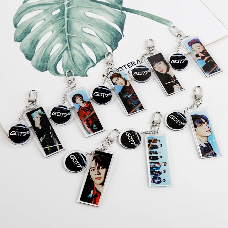 [MYKPOP]GOT7 брелок JB JACKSON MARK JINYOUNG YOUNGJAE BAMBAM YUGYEOM Metal/Acyric/пвх коллекция вентиляторов KPOP