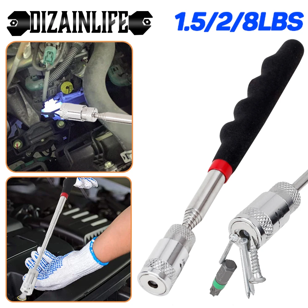 Регулируемая Светодиодный ная телескопическая магнитная ручка портативный