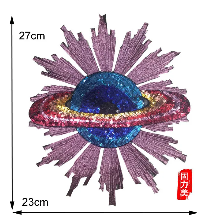 1 шт. космос НЛО серии стикеры Одежда патч внеземных из ткани с вышивкой пайетками