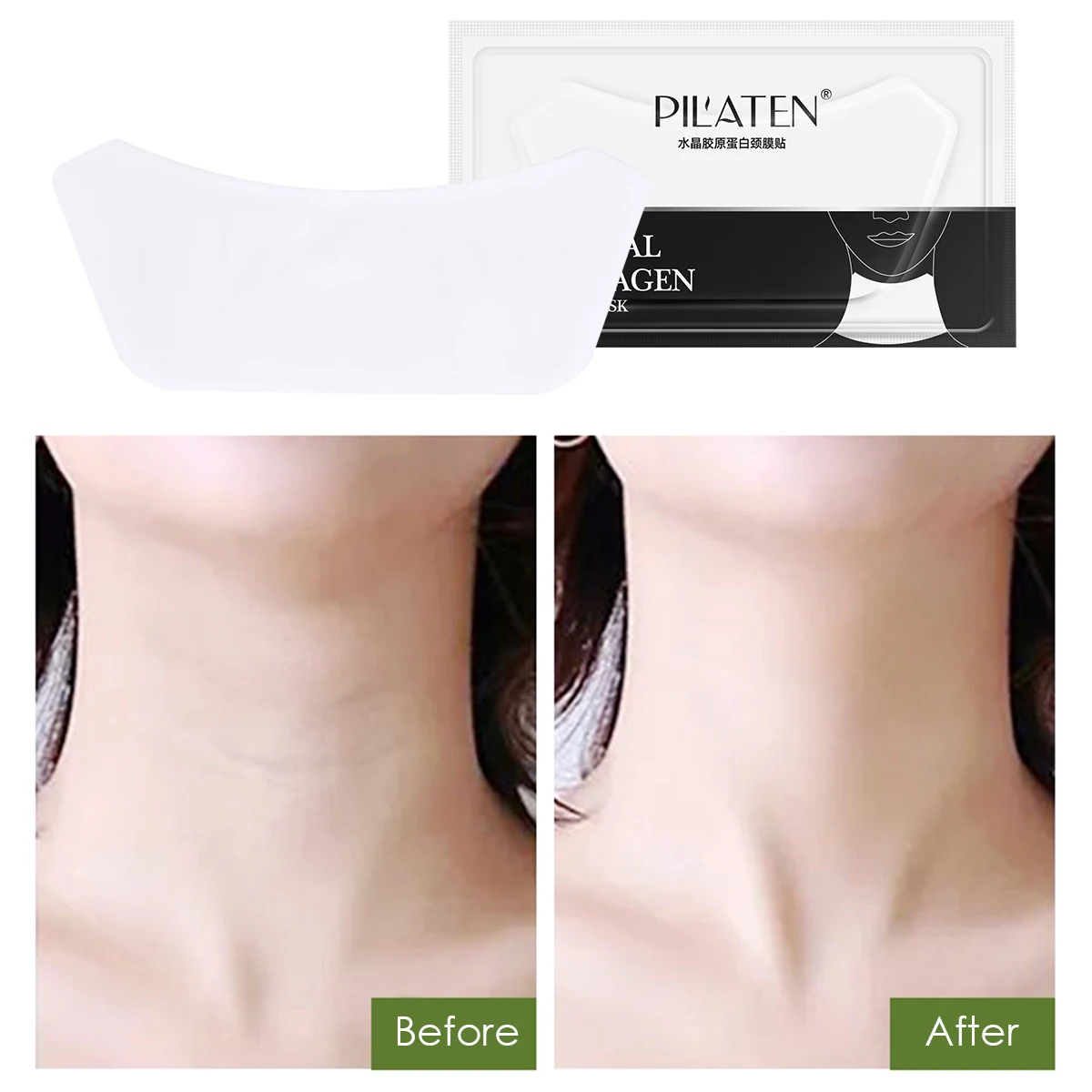 Коллагеновая маска для шеи против морщин патчи антивозрастной укрепляющий