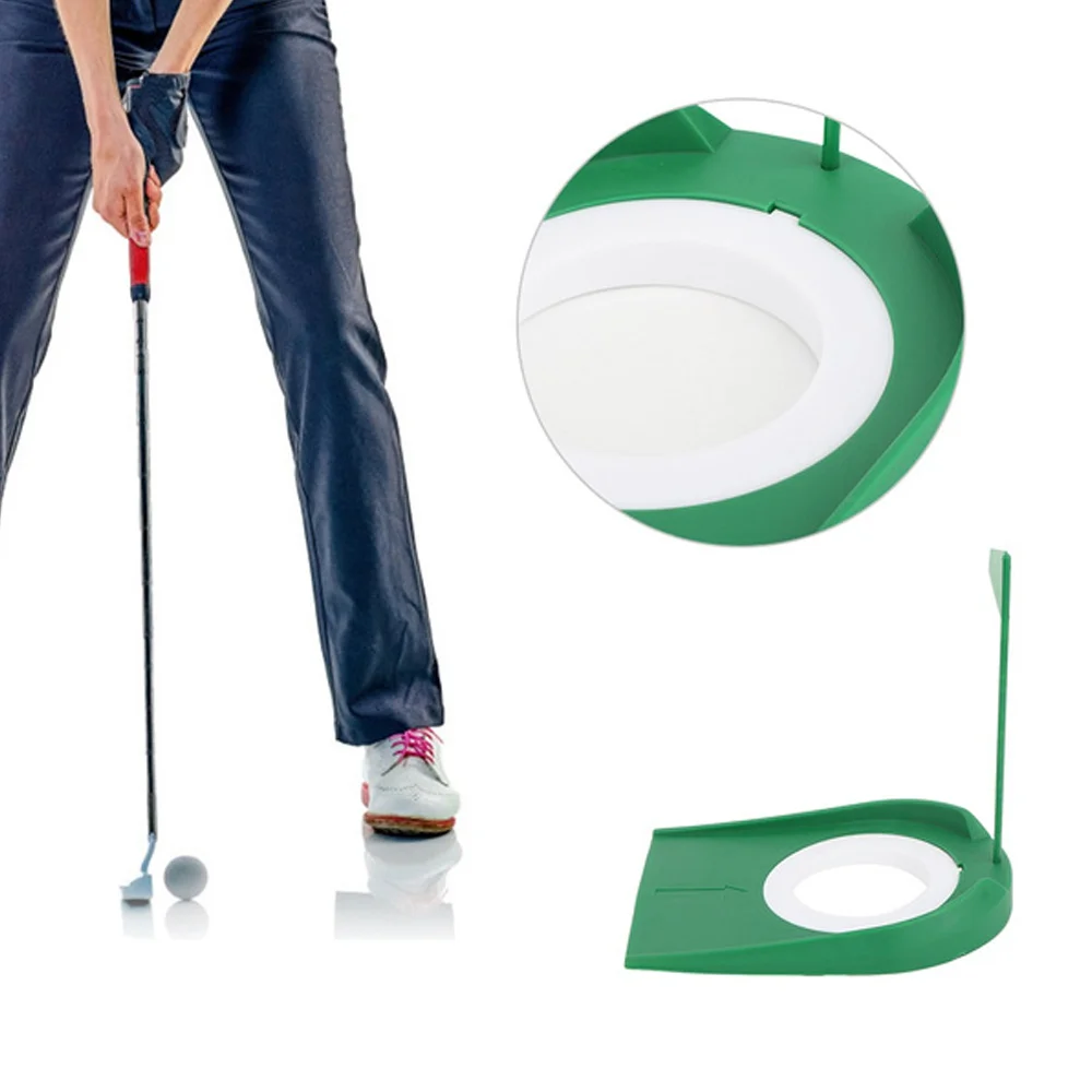 

Golf Putting Trainer Green Regulation Cup Hole Flag Convenient Practical Indoor Home Yard Outdoor Practice Training Trainer Aids