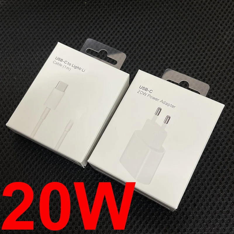 

Original 20W For iPhone 12 Charger USB C C2L Adapter Travel PD fast charger QC3.0 for Apple Cable for iPhone 12 mini 11 Pro Max