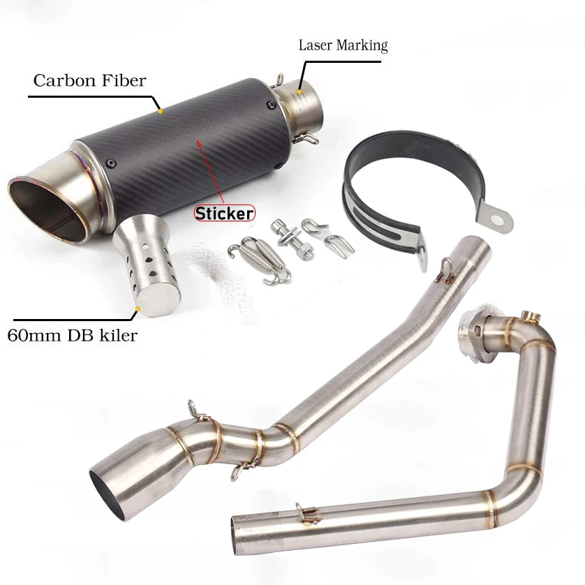 

Motocross Motorcycle Exhaust System Escape Pipe Modified Link Tube Connector Section for Suzuki GSX-R150 GSX-R125 GSX150R 125R