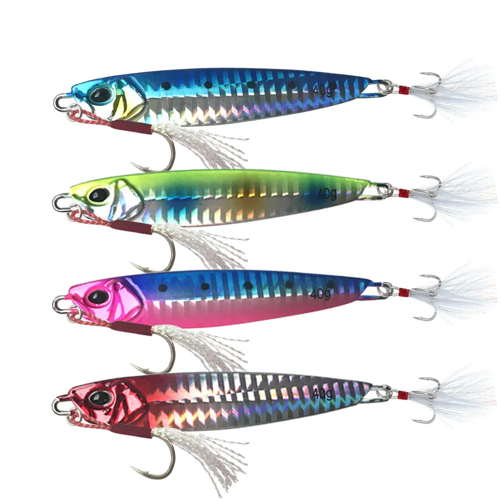 Как бросок с берега Jig Slow Metal Jigging Тонущая приманка 20g30g35g50g80g для морской воды