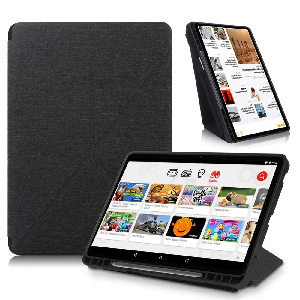 

Чехол-подставка для Samsung Galaxy Tab S7 Plus, с держателем для стилуса