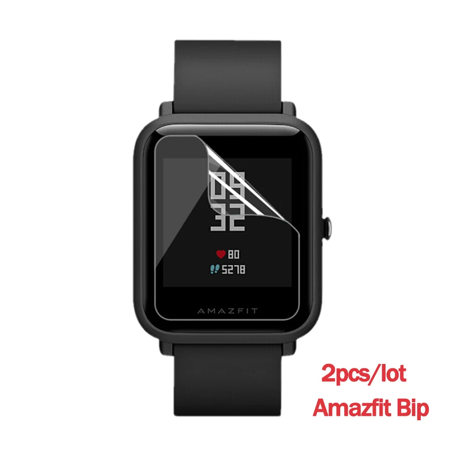 Прозрачная защитная пленка для часов, 2 шт. для Xiaomi Huami Amazfit Bip GTS GTR 42/47 Pace, мягкая защитная пленка из ТПУ на весь экран