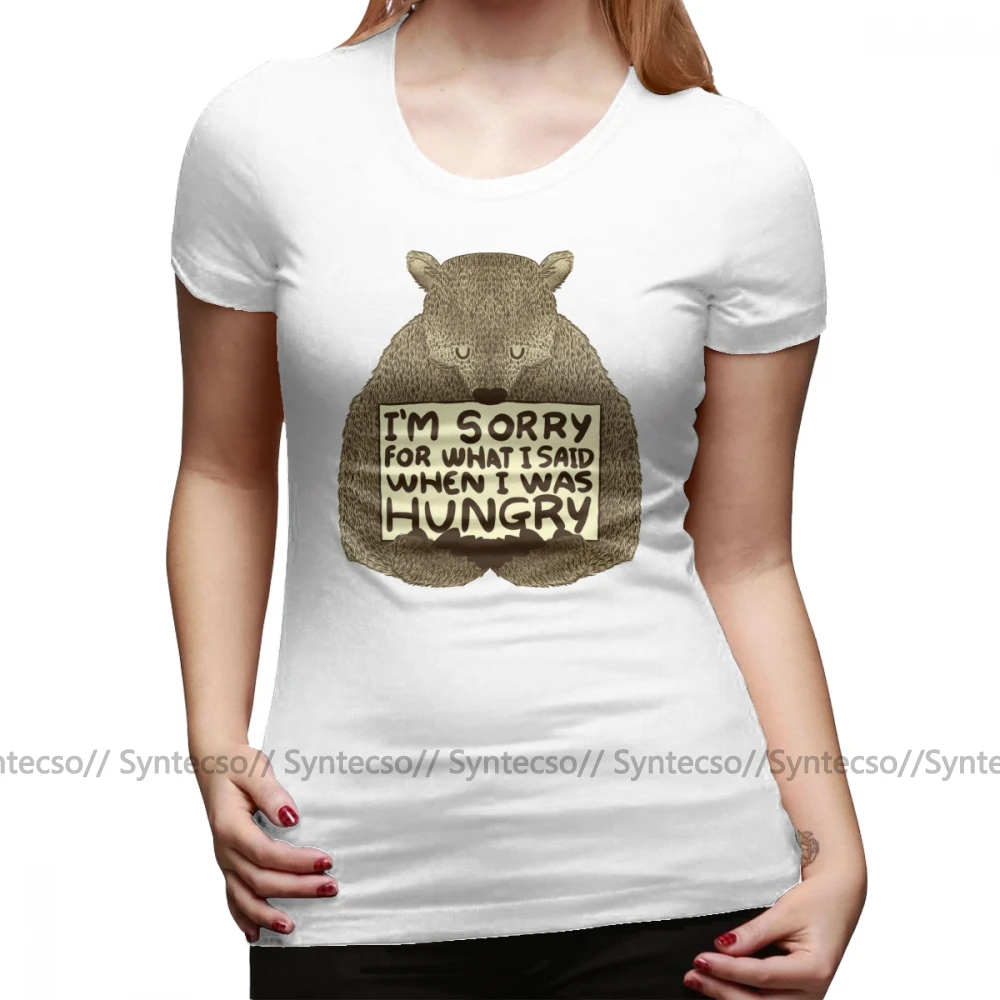Голодная футболка извините за то что я сказал когда голоден с круглым вырезом