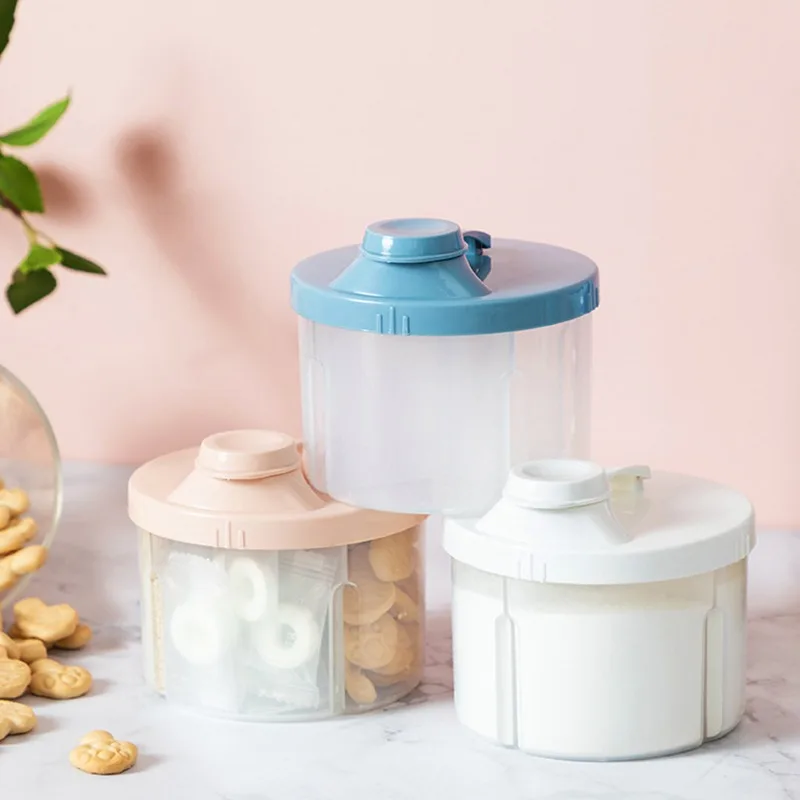 

4 Grid Portable Baby Food Storage Box Essential Cereal Infant Milk Powder Box Toddler Kids Snacks Container