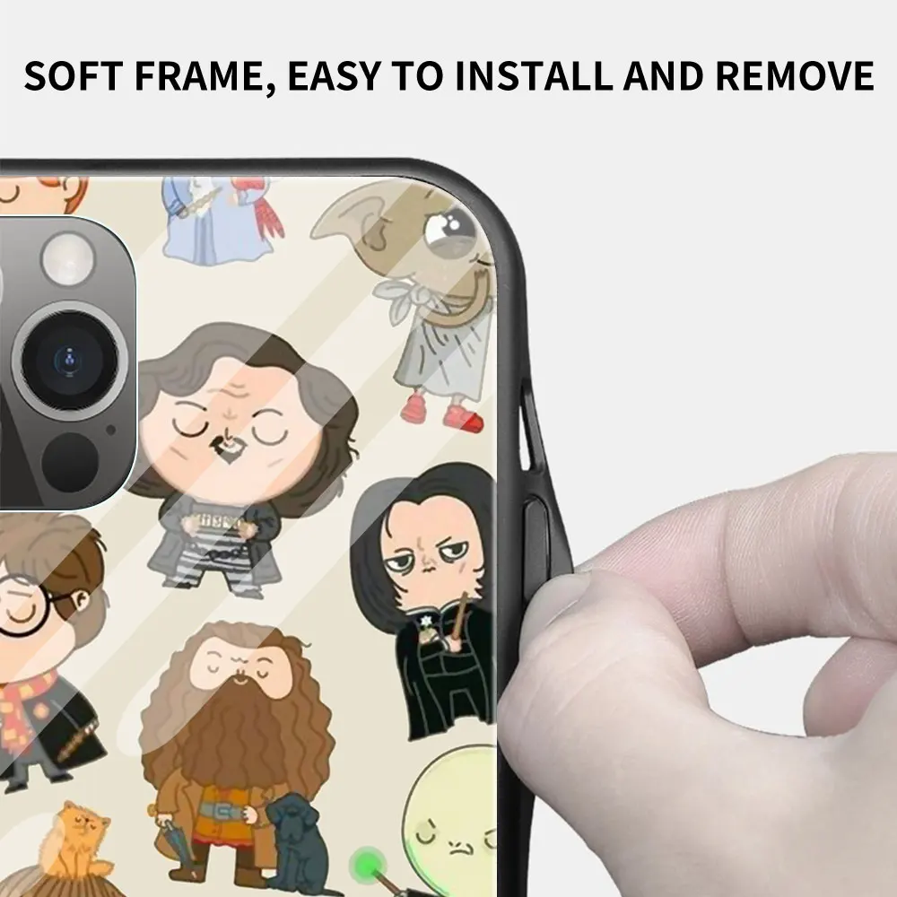 

Phone Case For iPhone 11 Pro XR X XS Shell For iPhone 12 Pro Max 7 8 Plus SE 2020 Glass Back Cover Harries Art Potter