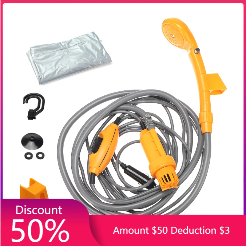 

Портативный автомобильный мойщик, электрический насос высокого давления для душа, кемпинга, путешествий, питомцев, 12 В постоянного тока