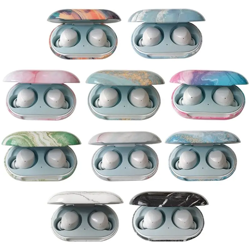 

Жесткий защитный чехол из поликарбоната с мраморным узором для Samsung-Galaxy Buds/Buds +