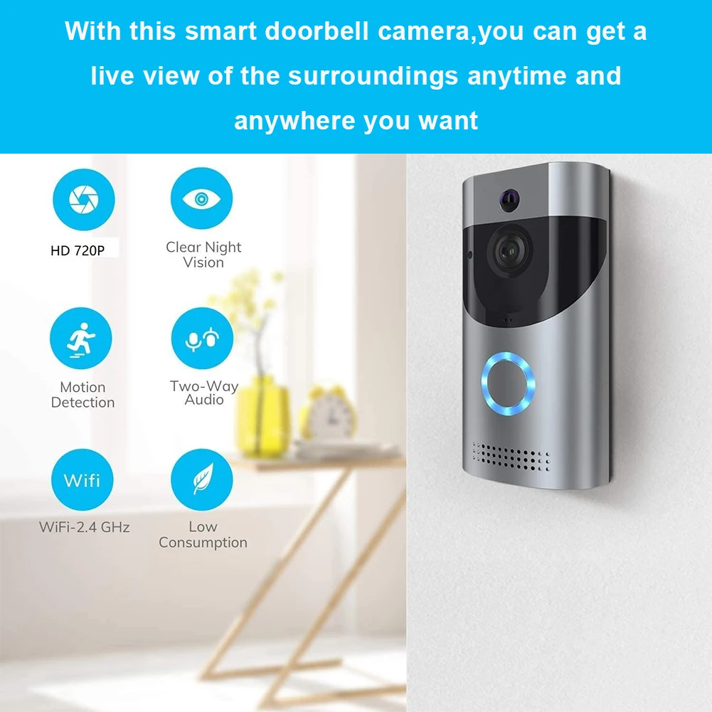 

Smart Doorbell Camera Wifi Wireless Call Intercom Video-Eye For Apartments Door Bell Ring For Phone Home Security Cameras
