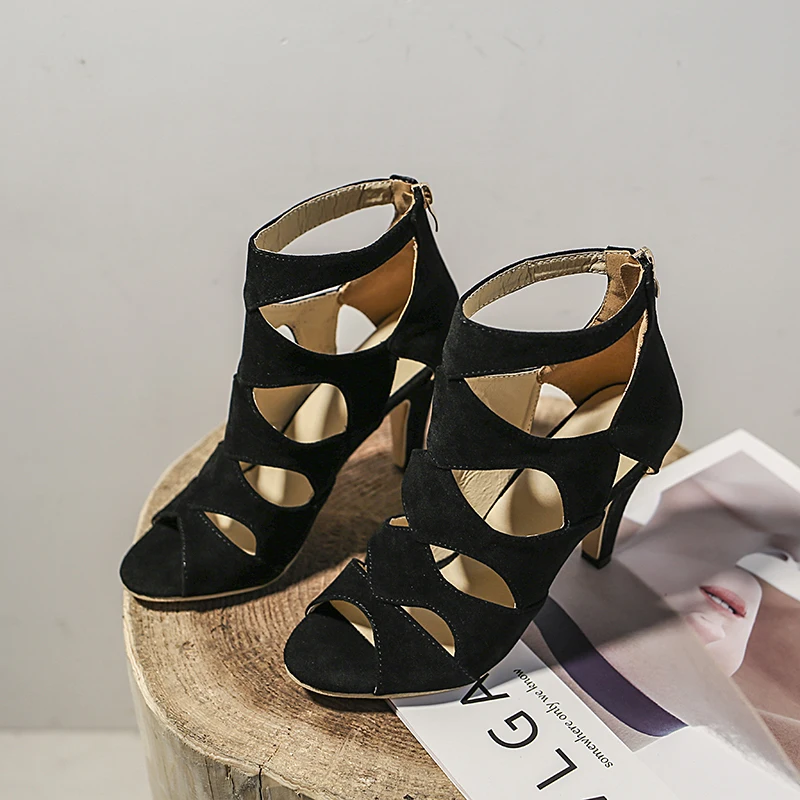 

2021 Summer New Snake-print Women Sandals Peep Toe High Heels Sandals Female Fashion Casual Women's Spring Shoes Plus Size 42