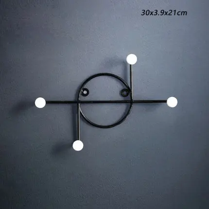 black white dot Ключница настенная Настенное крепление ключница нордическая креативная полка из кованого железа крючки пальто Сумочка шляпа шарф держатель домашнее украшение-подвеска - Цвет: black white dot