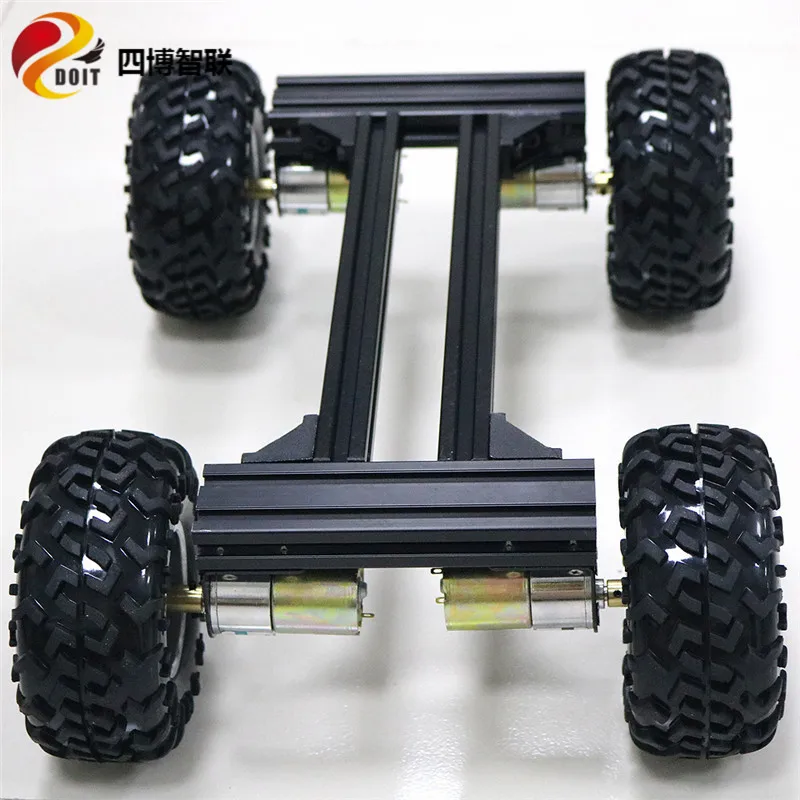 SZDOIT Large 4WD Metal Smart Robot Tank Car Chassis Kit 130mm Rubber Wheel 4pcs 12V High Torque Motor DIY For Arduino Heavy Load | Игрушки и