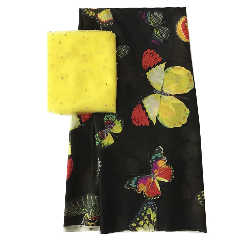 best price 100% silk Chiffon Fabric pure mulberry tulle dress fabric Silk scarf African Wedding Dress Clothes tissu | Дом и сад