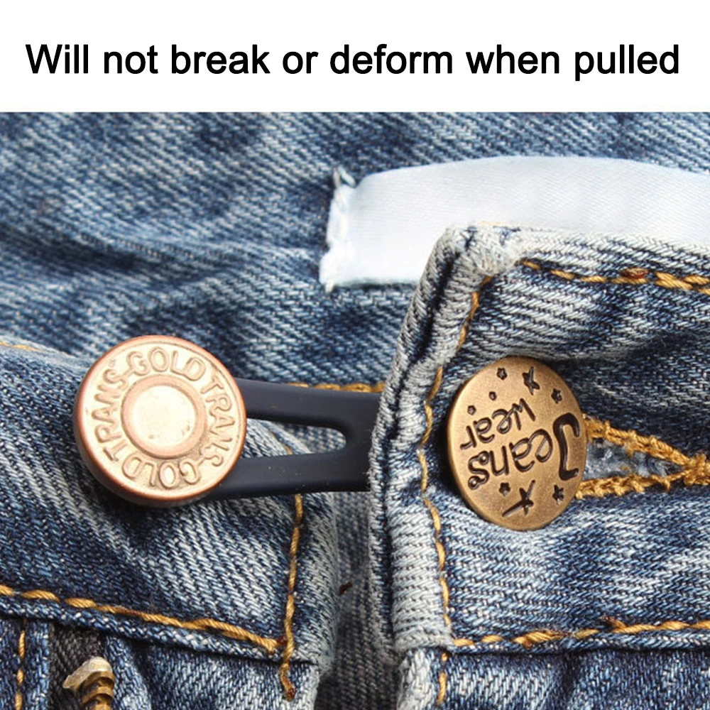 1/5 Pcs Detachable Snap Metal Jeans Buttons Retro Pants Pin for Clothing Extended Button Sewing-Free Perfect Fit Expande Waist | Дом и сад