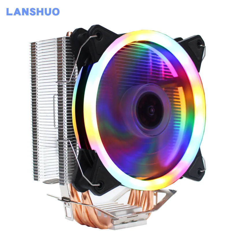Кулер для процессора Intel LGA 1150/1151/1155/1156/775/1366 AMD радиатор с 4 тепловыми трубками и