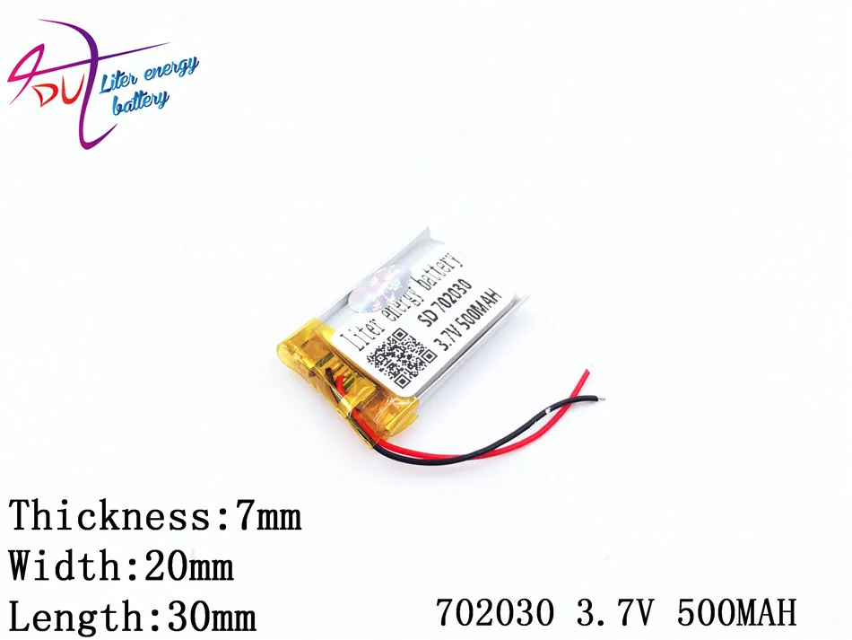 Литий полимерный аккумулятор Liter 3 7 в 072030 702030 500 мА · ч Mp3 Mp4 Mp5 Bluetooth Диктофон|3.7v lithium