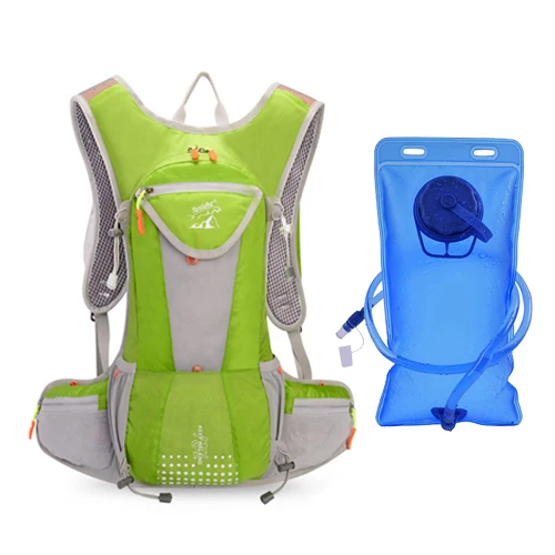 green water bag NEWBOLER открытый спортивный рюкзак для велоспорта 18L велосипедный мешок MTB дорожный велосипед гидратация Enquipment дышащая сумка для верховой езды - Цвет: green water bag