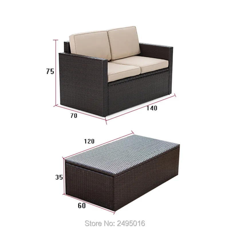 Уличный обед и журнальный столик из 2 предметов со встроенной емкостью для