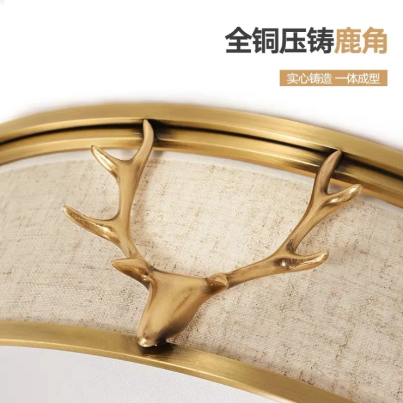 Медный светодиодный потолочный светильник лампы для гостиной современные