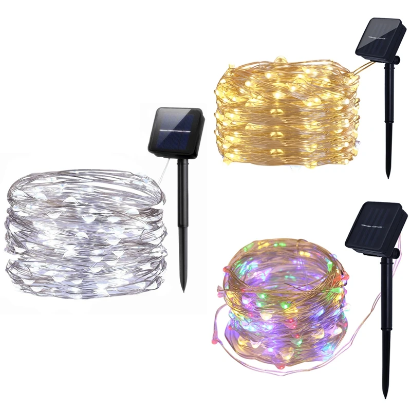 

Solar String Lights, 10M 100LED Outdoor String Lights, Waterproof Decorative String Lights for Patio, Garden, Gate, Yard, Party,