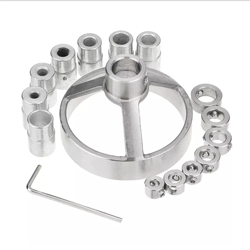 

16pcs Drill Guide Hole Vertical Pocket Jig 5/6/7/8/9/10/12mm 90 Degree Drill Hole Punch Locator Kit Woodworking Tools TP-0221
