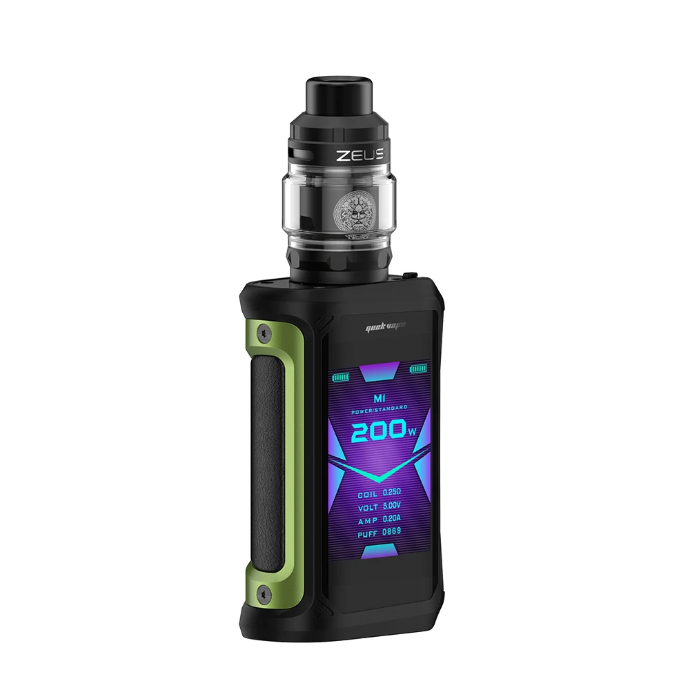 Green Black 2 шт.! Набор электронных сигарет Geekvape Aegis X 200 Вт с 2,4 oled-экраном и набором микросхем AS 2,0, набор модов от двух аккумуляторов 18650 и Aegis Solo - Цвет: Green Black