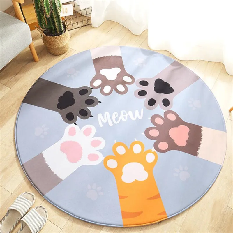 INS детский коврик игровой для ползания круглый милый Детский развивающий игрушки