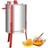 heavy duty stainless steel 4 frames manual honey extractor beekeeping honey processing tool honey centrifuge machine