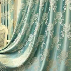 Европейские Роскошные затемняющие золотые шторы с цветочным принтом для окон, занавески для гостиной, спальни с тюлевым балдахином