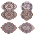 1 шт., 2 вида цветов изоляционная тарелка для обеденного стола, кружевная ткань в европейском стиле