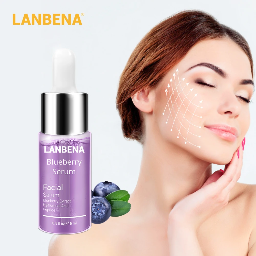 LANBENA черника Гиалуроновая кислота сывороточная эссенция масло увлажнение уменьшает тонкие линии отбеливание против старения против морщин уход за кожей