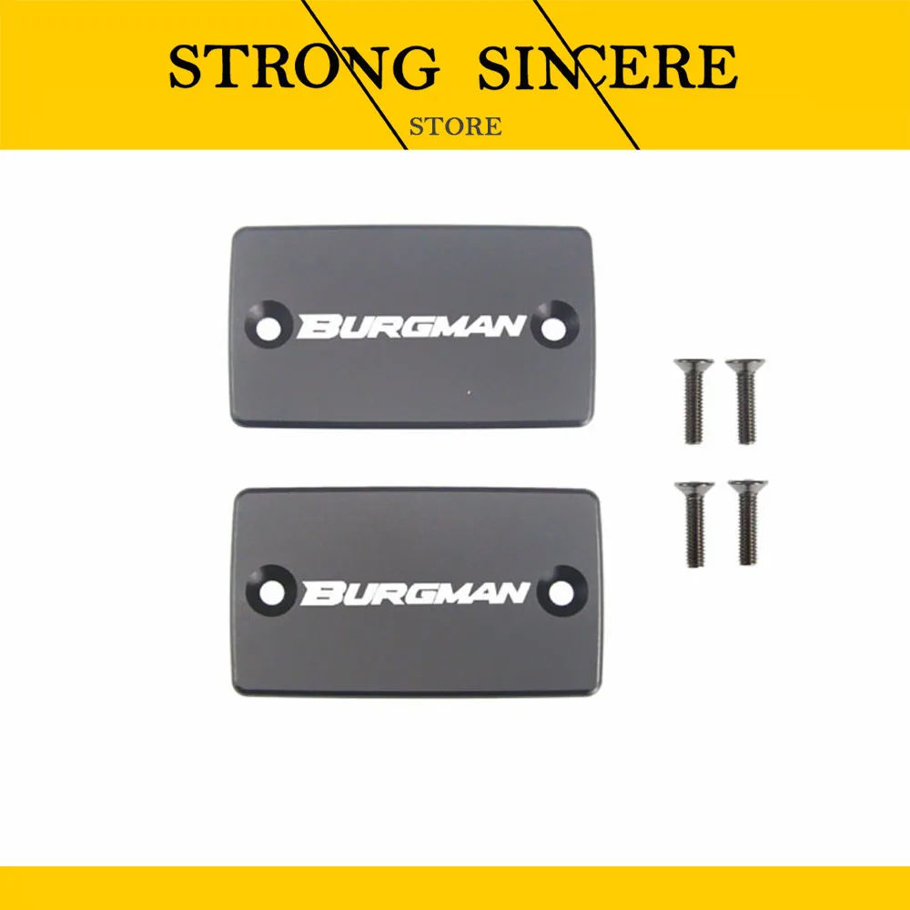 

FOR Suzuki Burgman 400 16-19 Burgman 650 06-19 CNC Aluminum Motorcycle Brake Fluid Fuel Reservoir Tank Cover Cap