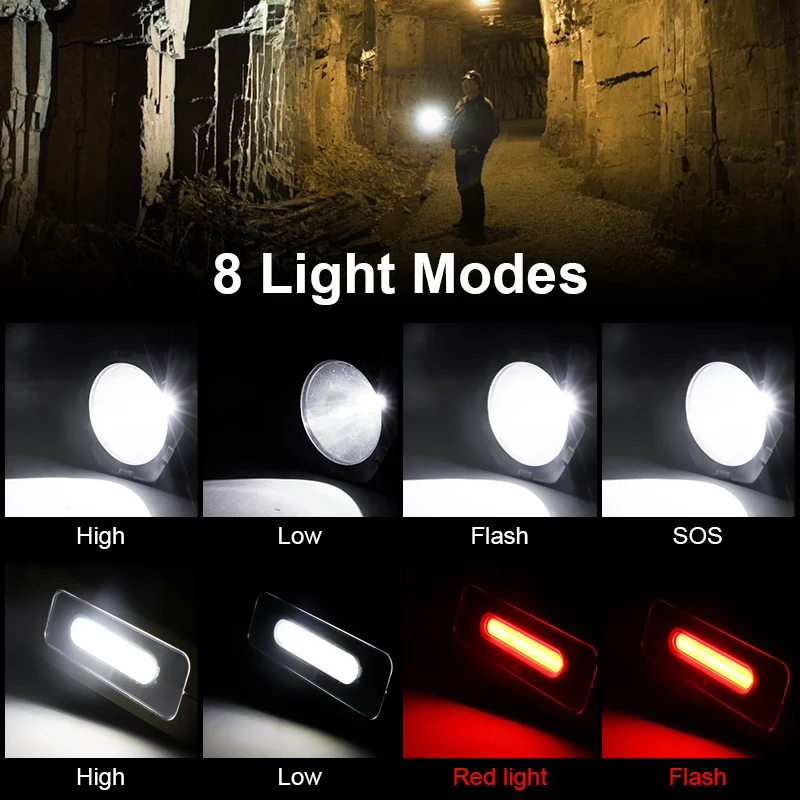 저렴한 COB 사이드 라이트와 P50 LED 손전등, USB 충전식 작업 램프, 휴대용 서치라이트, 강력한 토치, 슈퍼 브라이트 랜턴