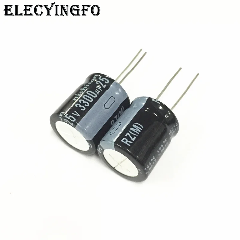 

Алюминиевый электролитический конденсатор NICHICON RZ 18x20 мм, 25V3300uf, 10 шт., 3300 мкФ
