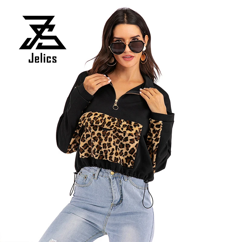 Jelics модная уличная одежда сексуальная леопардовая Лоскутная Повседневная