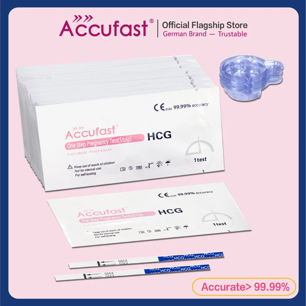 ACCUFAST HCG Pregnancy 20pcs/50pcs + LH Ovualtion 20pcs/50pcs Test Strip Combination Packages For Women Simple Urine Test Strips