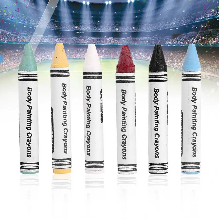 Краска для лица 6 цветов неоновая краска тела мелки пигмент детей картина