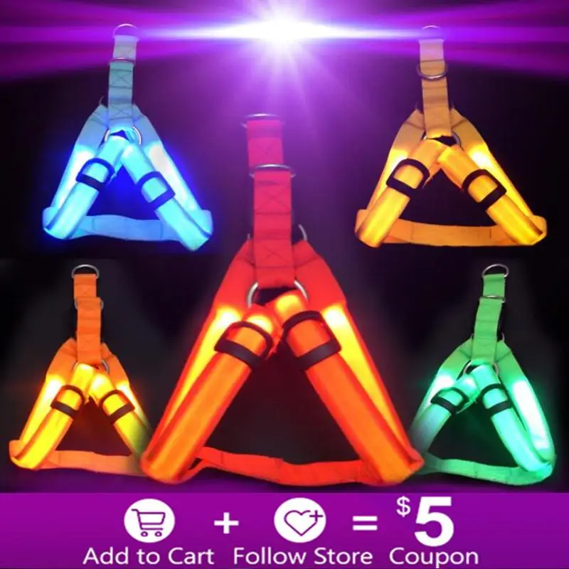 Нейлон ПЭТ Безопасность светодиодный жгут собака продукт мигающий светильник