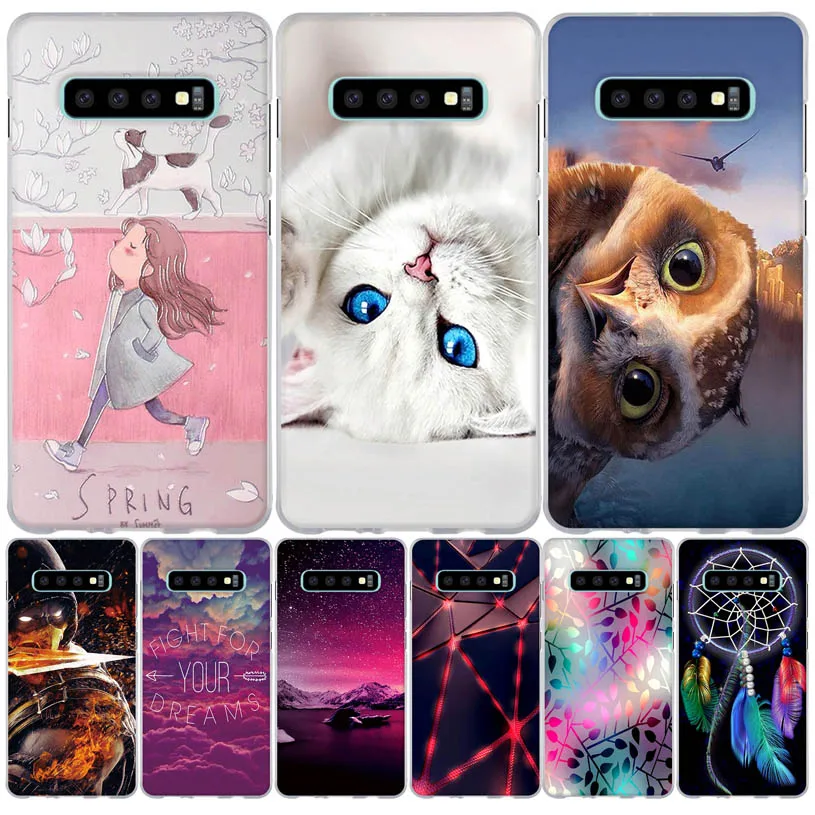 Чехол для Samsung Galaxy S10 Plus 6 4 дюйма силиконовые 3D Симпатичные задняя крышка из