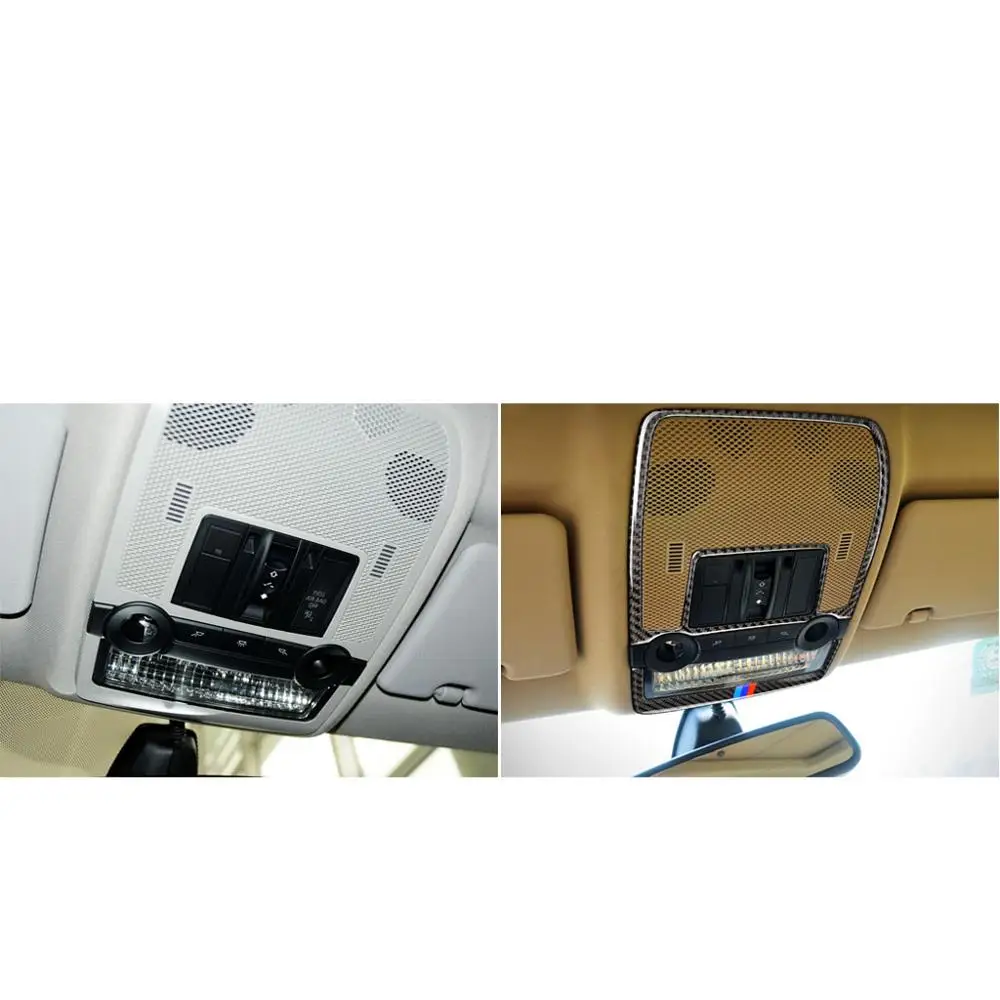 Для BMW X5 E70 X6 E71 2008 2013 углеродного волокна Накладные акцент световая панель для