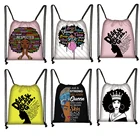 Сумка на шнурке для африканских девушек, Дамский рюкзак в африканском стиле с мягкой спинкой, женская сумка для хранения, дорожные сумки на плечо для книг